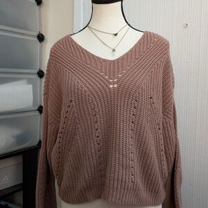 Women's Knit Sweater - Light Rose Pink